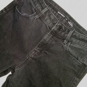 Old Navy‎ High-Rise Straight Leg Black Wash Jeans Women's Size 2